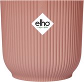 Elho Vibes Fold Rond 16 - Pot De Fleurs pour Intérieur - 100% plastique recyclé - Ø 16.1 x H 14.8 cm - Rose