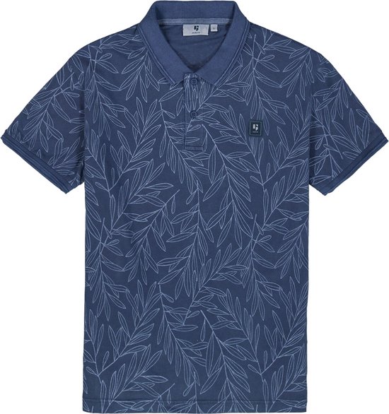 Garcia Poloshirt Polo Met Print R41222 70 Marine Mannen Maat - L