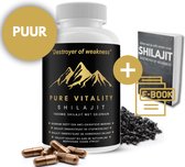 Pure Vitality Shilajit® - Shilajit Capsules - Pure Shilajit Resin - Met Extra Selenium & 85 Mineralen - Met E-Book - 100% Veilig Getest & Puur - Superfood Supplement