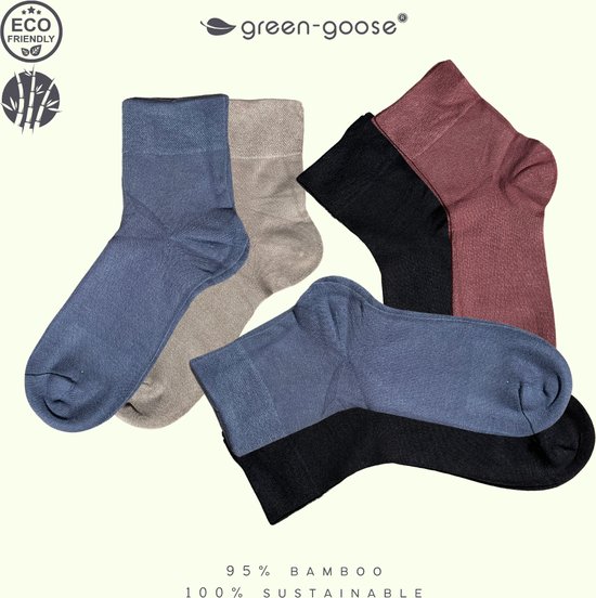 green-goose® Bamboe Sokken Dames | 2 Paar | Licht Geparfumeerd met Sandalwood | Maat 35-38 | Zwart | Glad, Ademend en Duurzaam