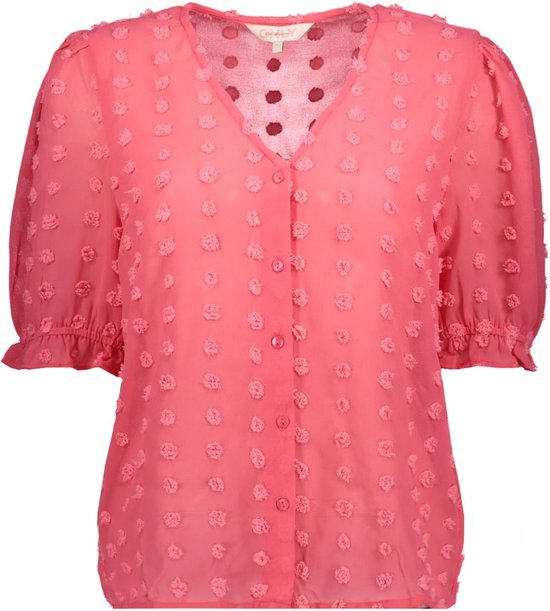 Only Blouse Onlpixi Dobby Life Ss V-nack Top Wv 15313676 Coral Paradise Dames Maat - XL