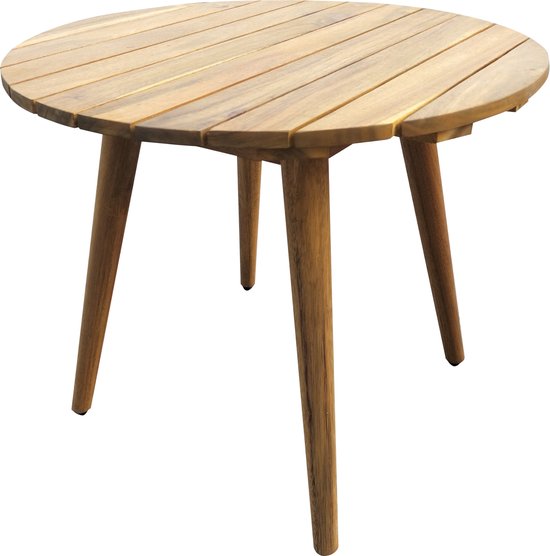 Tuintoppers | Compacte Ronde Tuintafel Bijzettafel | Acacia Hardhout | Diameter 47cm Hoogte 55cm | Geschikt Voor Binnen En Buiten |