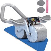 Premium Buikrolwiel met Elleboogondersteuning voor Core Workout | Automatisch Rebound Ab Oefening Roller Wiel | Verbeterde Buikoefening Machine | Trainingsapparatuur ab wheel