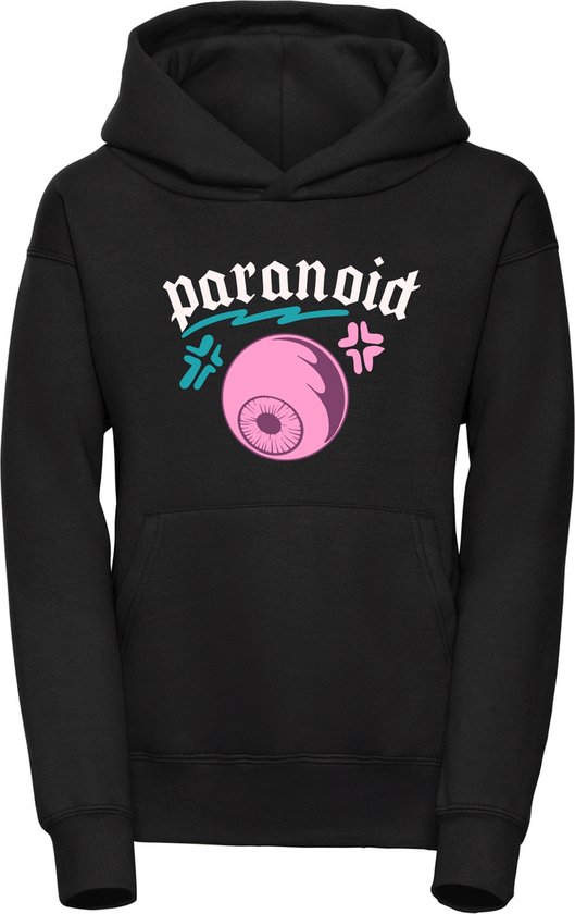 Hoodie - Sweater - Paranoid - S - Hoodie zwart