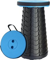 Opvouwbare draagbare klapkruk in hoogte verstelbaar - campingkruk viskruk kinderkruk - draagkracht 180 kg - blauw pop up stool