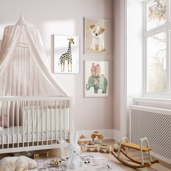Affiche chambre d'enfant girafe - Décoration Chambre de bébé - 30x40 cm - 1 pièce