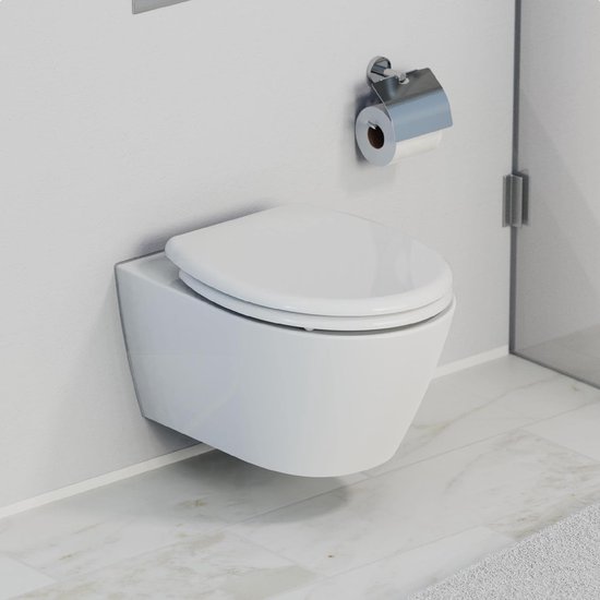 Schutte Duroplast WC-bril D-vorm WHITE met soft-close en quick-release 82910