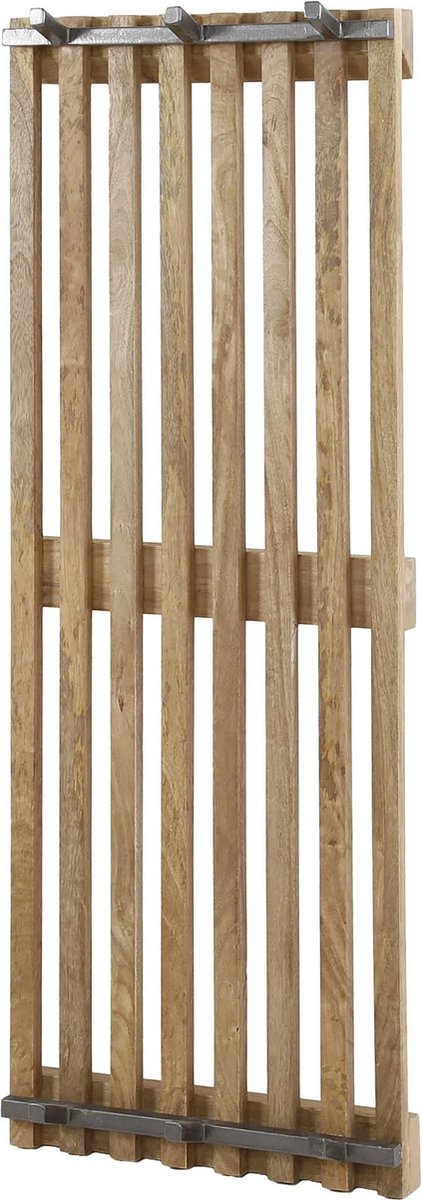Kapstok Tweak Mango Hout Zandkleur 2 x 3 Haken B 37 x H 100 cm