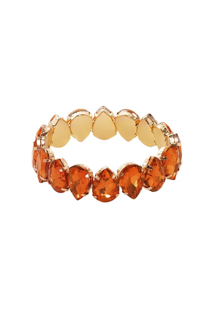 Armband - oranje - EK voetbal tip* - glaskralen