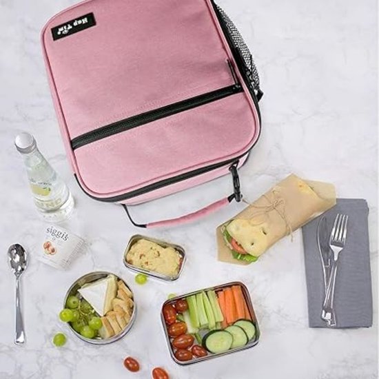 SHOP YOLO -lunchtas volwassenen-en Kinderen - thermo lunchbox - 6,5 Liter Coole - Stoere En Ruime Koeltas Bento-roze van SHOP YOLO — afbeelding 5