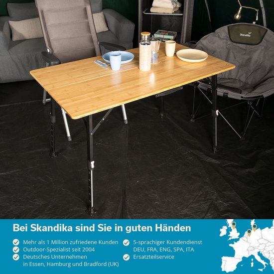 OneTigris Dipper inklapbare campingtafel, klapklaar, campingtafel met draagtas en netzak, kleine tafel voor buiten, ultralicht voor vissen, wandelen 60 x 40 x 37 cm (Zwart
