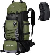 Avoir Avoir®- Extra Groot - 80 x 36 x 25 cm-90 liter - Groen- Backpack XL -Heupriem - 6 Vakken - Militaire Rugzak - Rugtas - Reistas - Rugzak - Hiken - Outdoor - Survival
