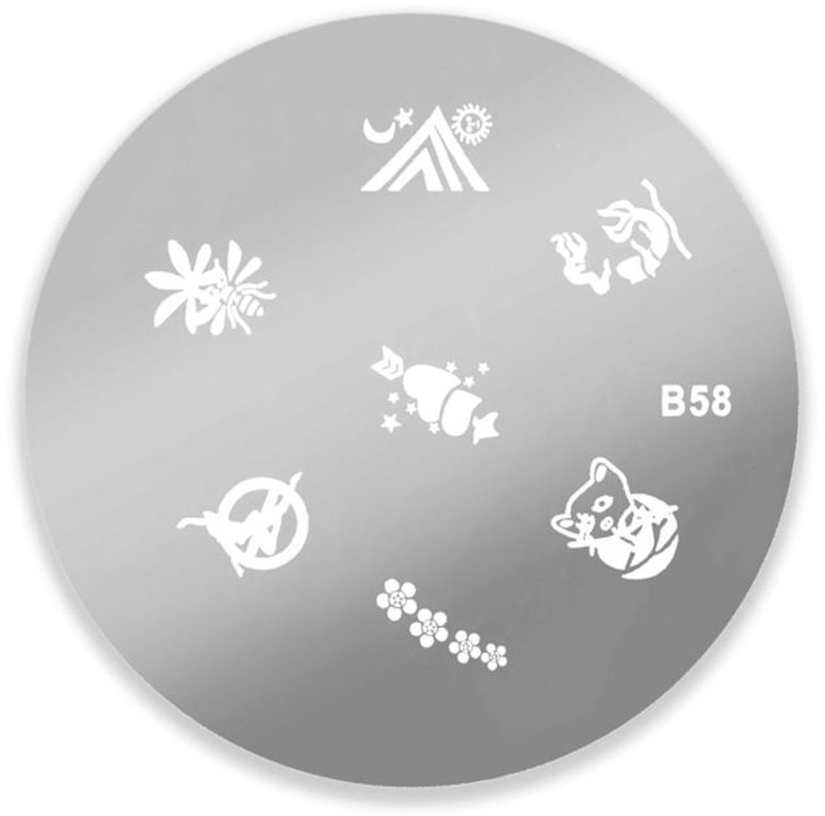 DRM Nail Art Stempelplaat #B58