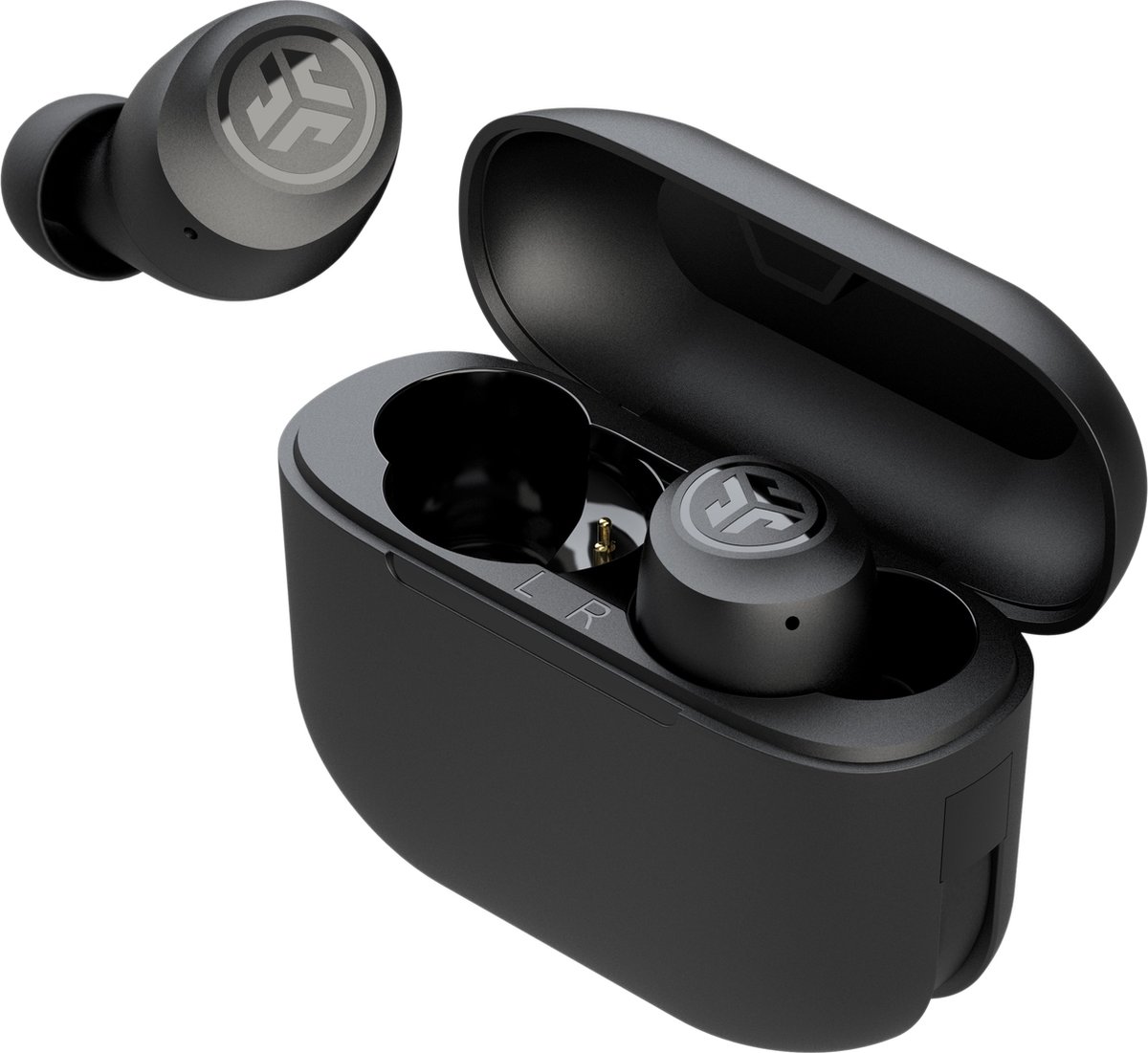 JLAB Go POP Draadloze oordopjes - Bluetooth - 35 uur speeltijd - Met Microfoon - Oortjes Draadloos - Geschikt voor Android en Apple - Zwart op Prijzenvolger.com