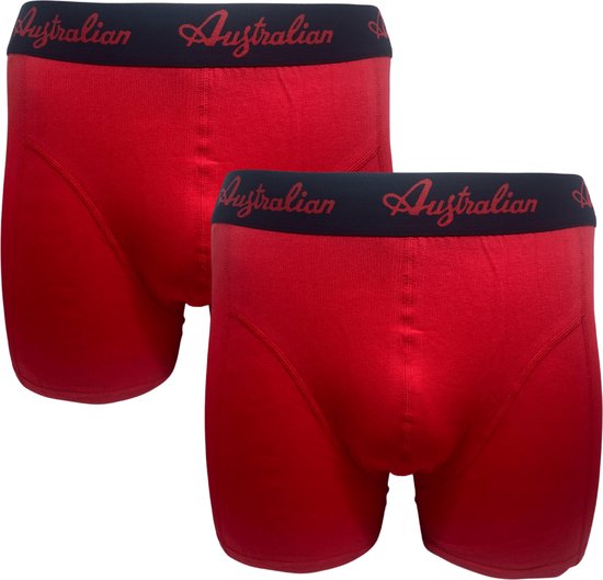 2 stuks Australian Boxershort - Katoen - Rood - Maat L