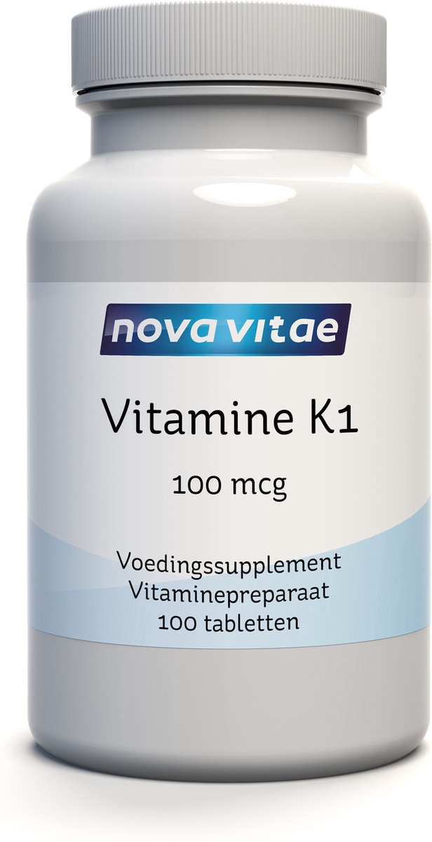 Nova Vitae - Vitamine K1 - fytonadione - phylloquinone - 100 mcg - 100 tabletten