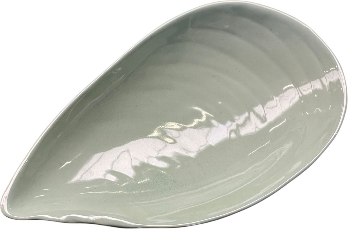 Puro Portugues - serveerschaal - tapas schaaltjes - mossel - 28x16x5cm - Olijfgroen - Portugal - keramiek - aardewerk