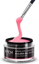 XFEM UV/LED Builder Gel Cover Intense Pink 15ml. - Roze - Glanzend - Gel nagellak