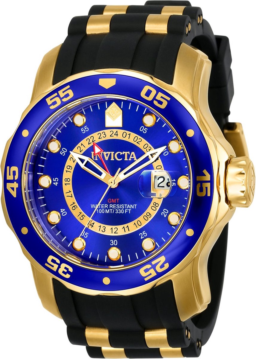 Invicta Pro Diver - SCUBA 6993 Heren Horloge - Waterdicht - Analoog - Quartz Uurwerk - Roestvrij Staal met blauwe Wijzerplaat - 48mm
