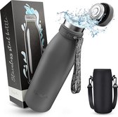 Stainless steel drinking bottle - BPA-free insulated bottle 500ml - Leak-proof water bottle with double insulation - Thermos bottle dishwasher safe - Suitable for carbonation - Durable