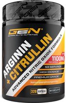 L-Arginine + L-Citrulline - 320 capsules - 1100 mg per capsule - Citrulline + Arginine Basis in 1:1 verhouding - Premium Aminozuren