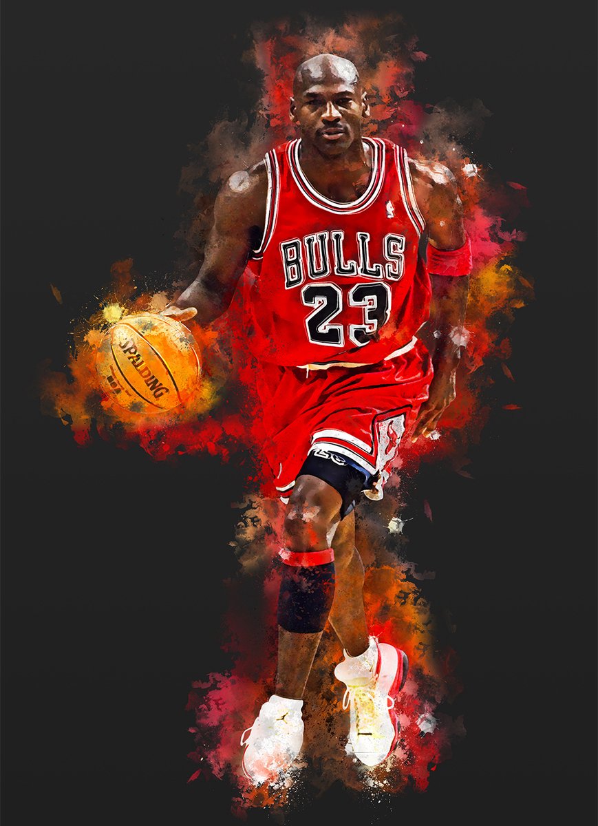 Jordan A1 Semi-Glossy poster - 59.4x84 cm - Sport poster - Basketbal poster - Unieke poster van Michael Jordan.