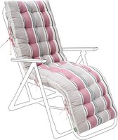 Coussins de chaise-longue longue à vapeur - kussen de chaise longue touffeté - Coussin de chaise longue imprimé - kussen de transat pour Jardin - kussen de chaise de jardin inclinable