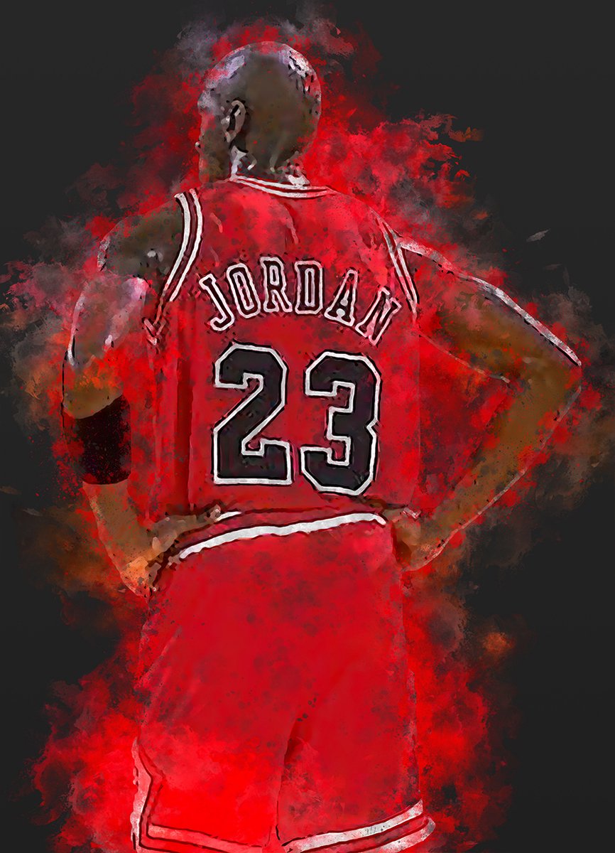 Michael Jordan A1 Semi-Glossy poster - 59.4x84 cm - Sport poster - Basketbal poster - Unieke poster van Michael Jordan in Chicago Bulls tenue