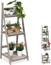 SureDeal® - Plantenrek - Vakkenkast - Plantenladder - Binnen en Buiten - Hout - Voorgemonteerd - 3 Vakken - 40x41x108 cm - Kantoor - Huiskamer - Tuin - Dressoir