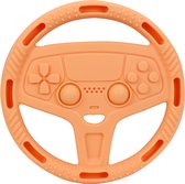 Bijtring Baby - Siliconen Bijtring - Bijtringen - Auto Stuur - BPA Vrij - 100% Siliconen - Koelbijtring - Bijtspeelgoed - Baby Speelgoed - Met Pop It - Oranje