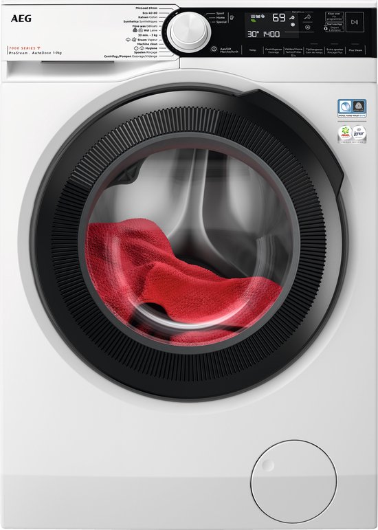 AEG LR75Q944 série 7000 ProSteam® - Lave-linge - Chargeur frontal - Autodose - 9 kg