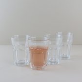 Verres à Limonade Orange85 - Verres à Verres à eau - 4 Pièces - 36 cl - Transparent - Verres - Empilable