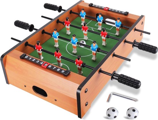 Foto: Voetbaltafel voor thuis mini voetbaltafel inklapbaar hout