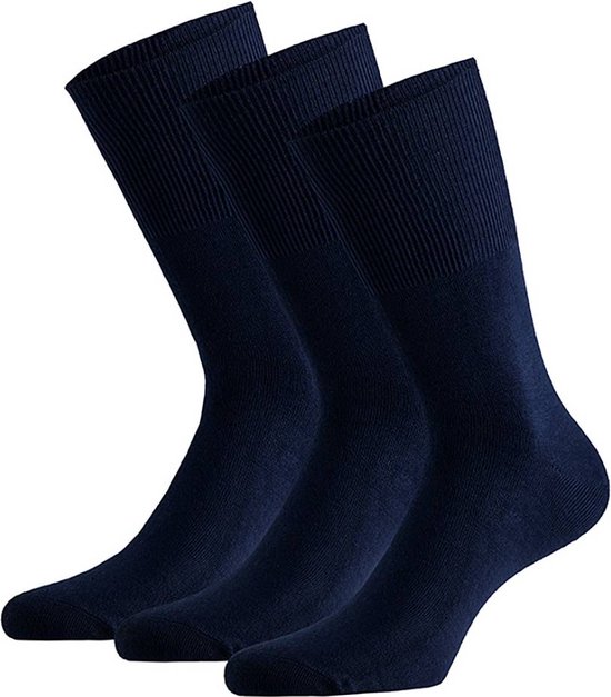 Apollo Modal Antipress Sokken Donkerblauw 35-38 3 paar