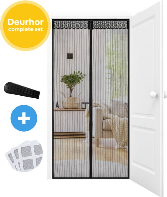 FLOOQ Premium Magnetisch Vliegengordijn 100x210cm - Deurhor - Vliegenhor - Insectenhor Hordeur - Incl. bevestigingsmateriaal