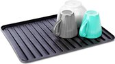 Tapis de séchage de vaisselle Zwart 39,5x30,5 cm - Tapis de séchage de vaisselle pour comptoir