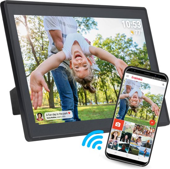 Denver Digitaler Wi-Fi Bilderrahmen 15,6 Zoll - Full HD Touchscreen Mit FRAMEO App