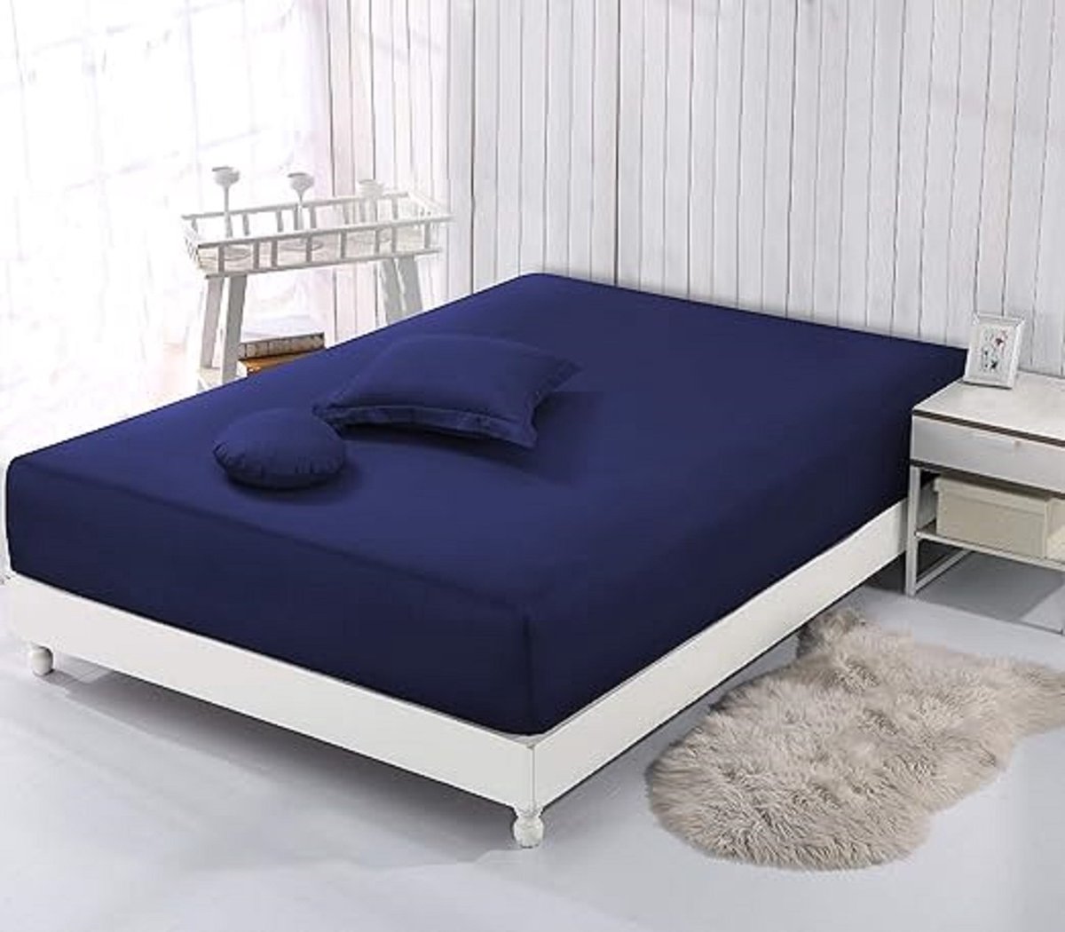 hoeslaken, 100% katoen, Cotton Soft - Anti-allergie \ Bijzonder ademend, resistent, huidvriendelijk,200 x 200 cm