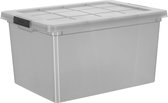 Blokker box + sterke deksel gerecycled 45L grijs
