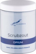 Scrubzout Opium in handige pot - 1250 gram - met witte deksel - Hydraterende Lichaamsscrub