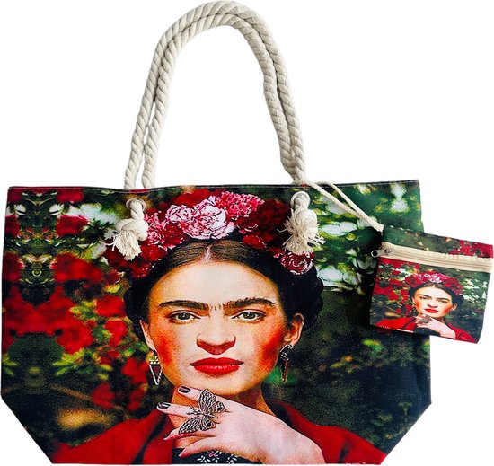 Frida Kahlo Schoudertas/Shopper Butterfly Ring met bijbehorend etui