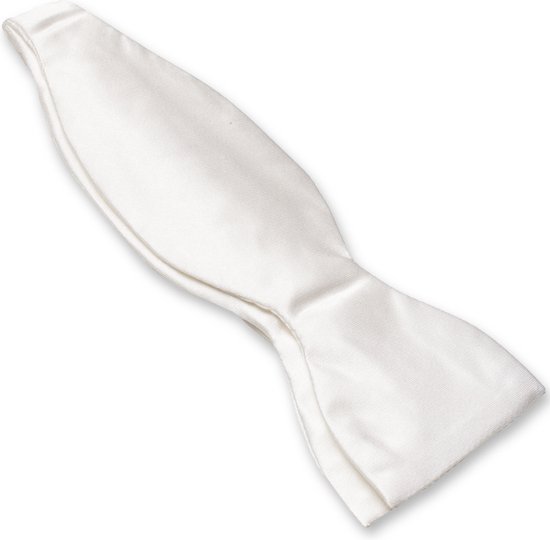 Noeud papillon EL Cravatte - Blanc - 100% Soie Satinée
