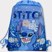 Lilo en Stitch rugzakje met trekkoord - Disney - kleur blauw - jongens en meisjes - cadeautje - gymtas