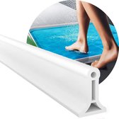 Vloerbarrière voor natte ruimtes, 2 m rubberen douchebak, afdichtstrip, zelfklevende spatbescherming, douchedrempel waterbarrière, flexibele doucheafdichtingsstrip voor badkamer, vloer, gootsteen