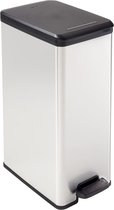 Curver Deco Slimbin Prullenbak - Rechthoekig - 40L - Metallic