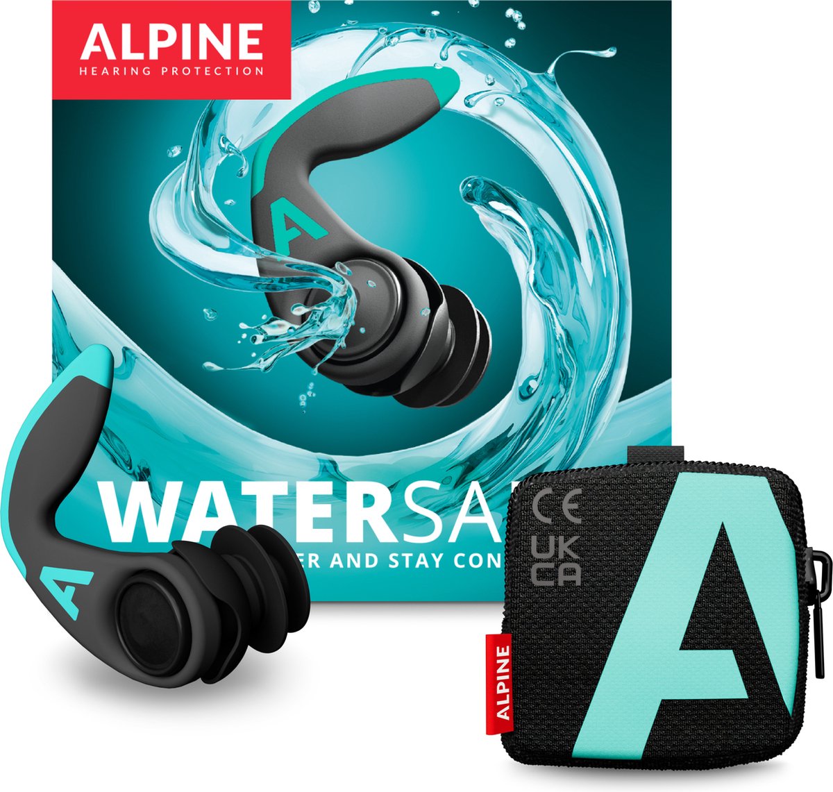 Goedkoopste Alpine WaterSafe Pro – Surf & zwem oordoppen – 1 paar – Maten M & L – Blijft goed zitten – Zwart