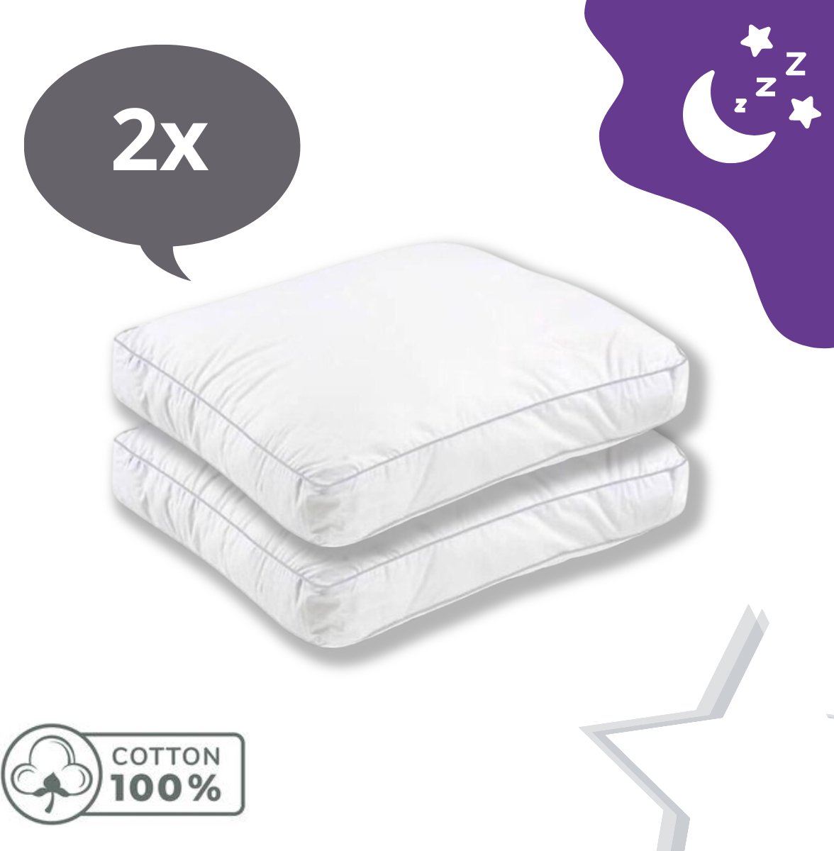 2 PACK - Boxkussen Katoen - 50 x 60 cm