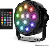 PartyFunLights - 12 LED - PAR - Lampe Disco - avec télécommande