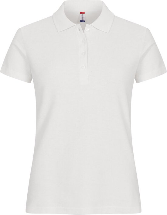 Clique Basic Polo Dames - Off White - Maat M