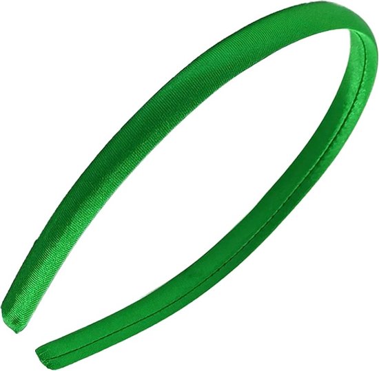 Fako Fashion® - Diadeem - Hoofdband - Haarband - Satijn - 10mm - Groen